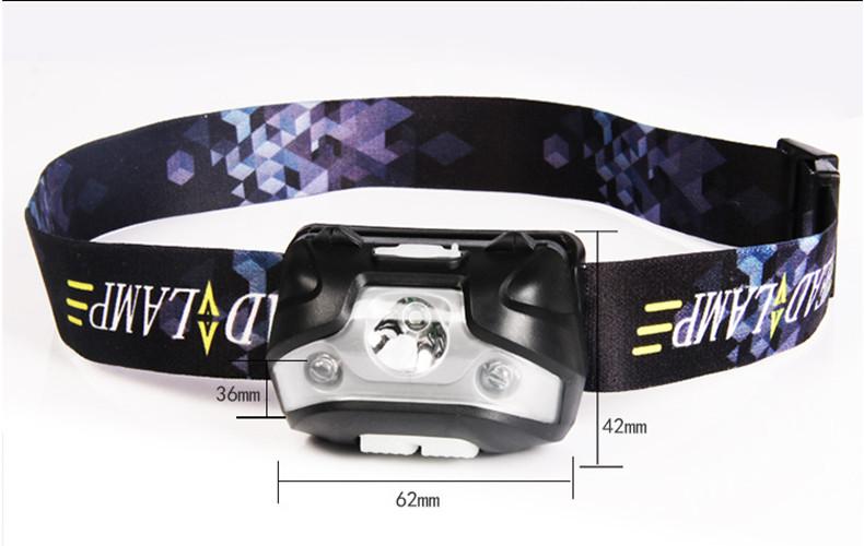 LED Head Torch Fishing Headlight Headlamp Motion Sensor - salelink.co.nz
