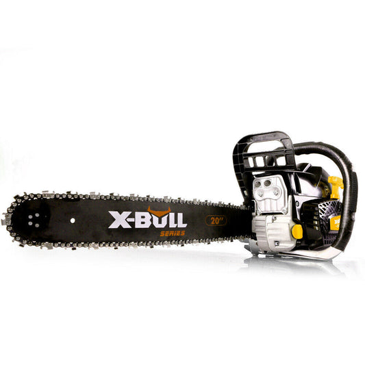 X-BULL 62cc Petrol Chainsaw 20"Bar E-Start Pruning Red Chain Saw 2 Stroke