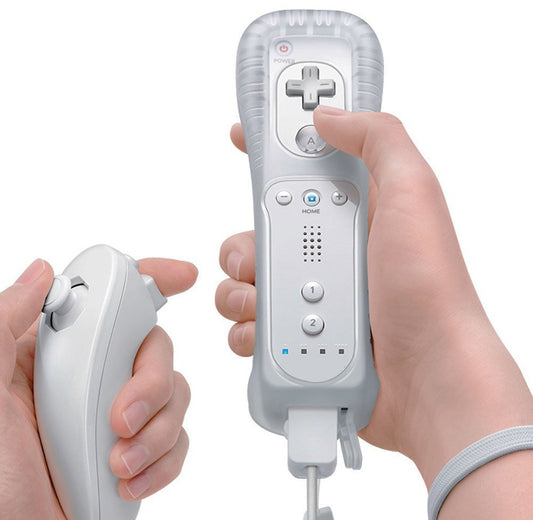 Remote and Nunchuck Controller with Silicone Case for NINTENDO WII - salelink.co.nz