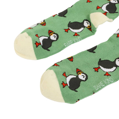 Save the Green Puffin Bamboo Socks