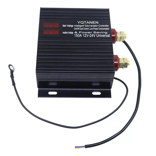 LCD Dual Battery Smart Isolator Universal 12V/24V Voltage Sensitive Relay For RV