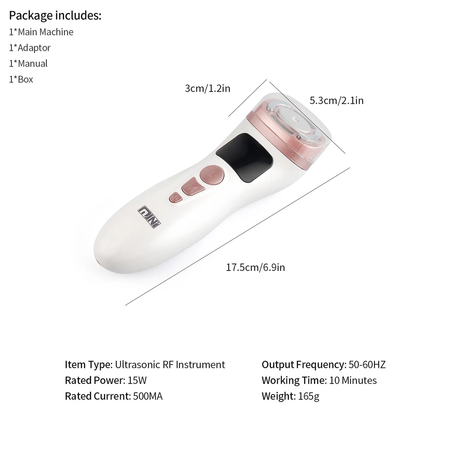 Mini EMS & RF Facial Massager – Multi-Function Skin Care Device for Face, Neck & Jawline