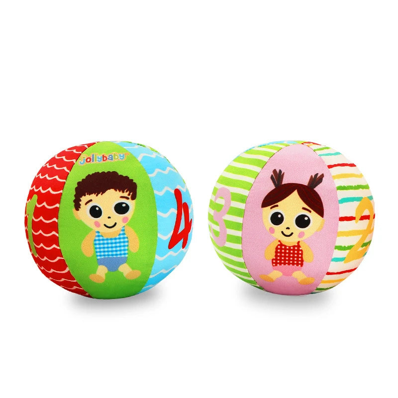 Baby Sensory Rattle Ball – Soft Plush Grasp & Activity Toy (0–12 Months)
