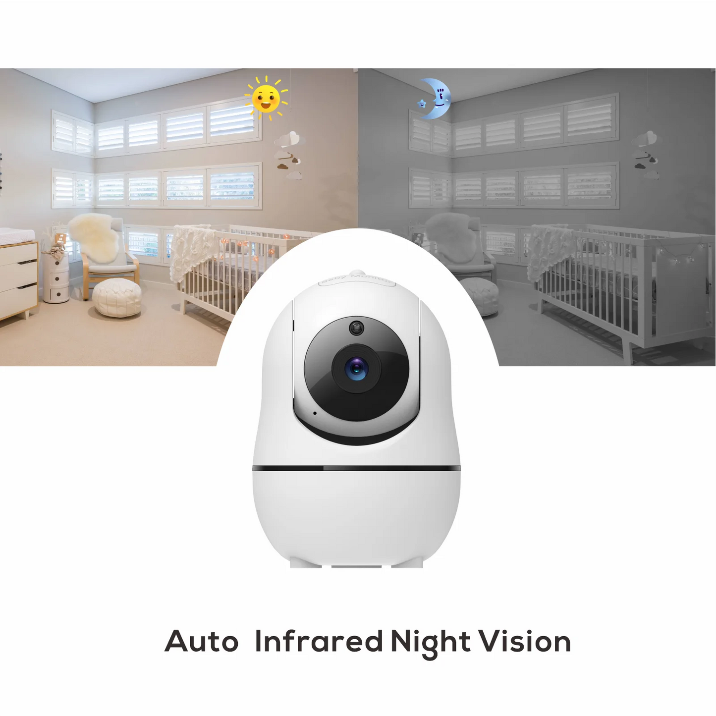 5 Inch HD Baby Monitor with Camera, Temperature Sensor & 2-Way Talk