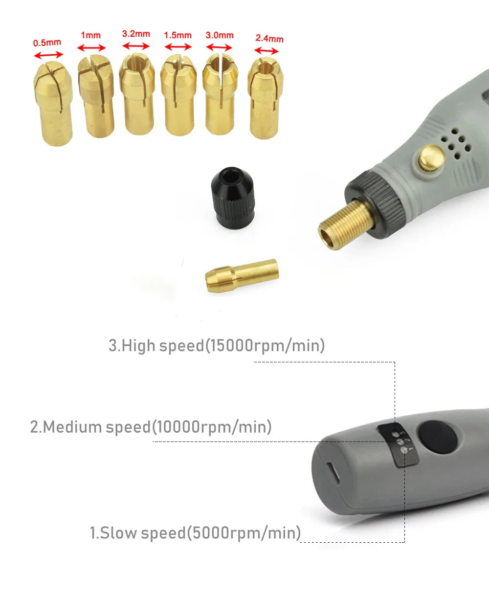 Mini Cordless Electric Drill & Grinder Set