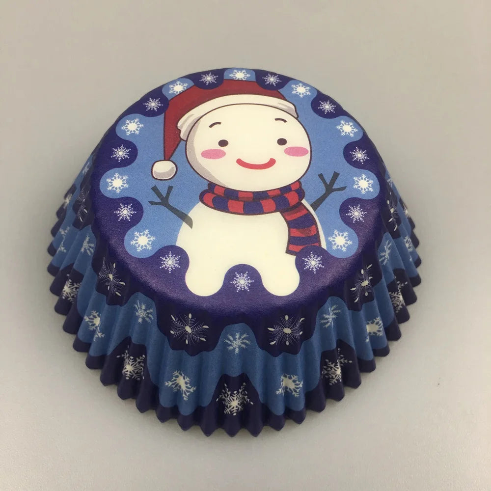 100-Pack Christmas & Halloween Cupcake Liners – Festive Paper Baking Cups