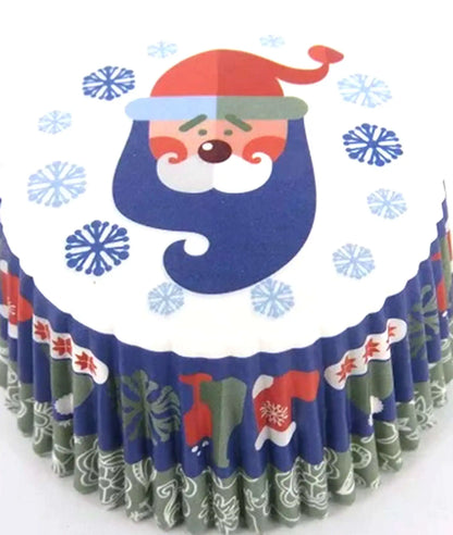 100-Pack Christmas & Halloween Cupcake Liners – Festive Paper Baking Cups