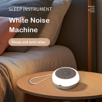 Portable White Noise Machine with Colourful Night Light & Soothing Sounds