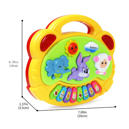 Kids Learning Piano Toy – Musical Keyboard with Animal Sounds & Lights