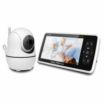 5 Inch HD Baby Monitor with Camera, Temperature Sensor & 2-Way Talk