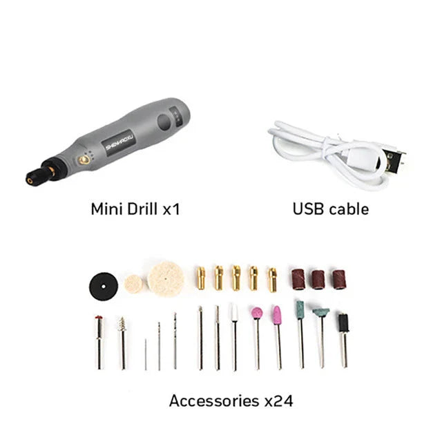 Mini Cordless Electric Drill & Grinder Set