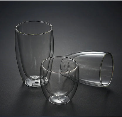 Double-Wall Glass Espresso Cup – Handmade Insulated Coffee & Tea Mug