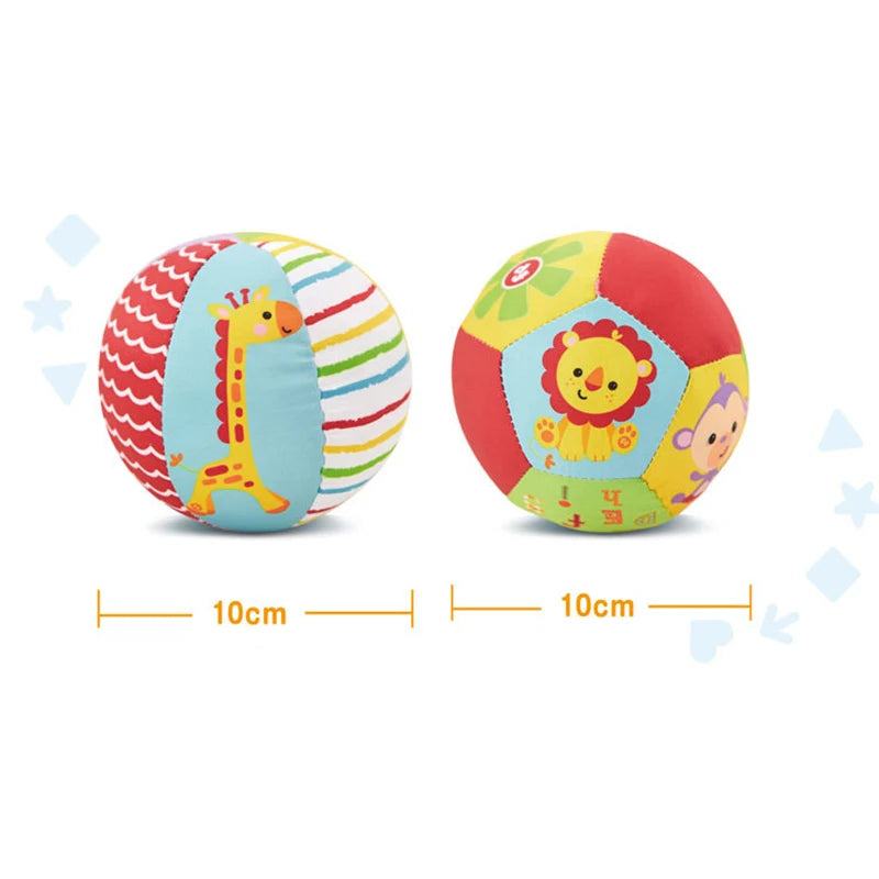 Baby Sensory Rattle Ball – Soft Plush Grasp & Activity Toy (0–12 Months)