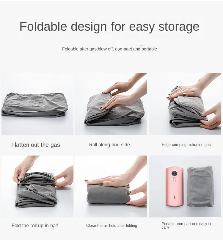 Inflatable Travel Footrest Pillow – Adjustable Airplane, Car & Bus Leg Rest