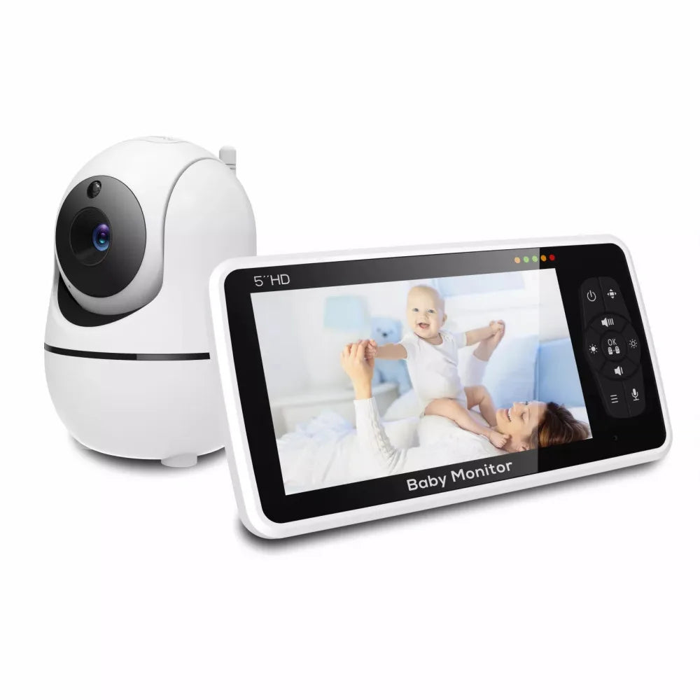 5 Inch HD Baby Monitor with Camera, Temperature Sensor & 2-Way Talk