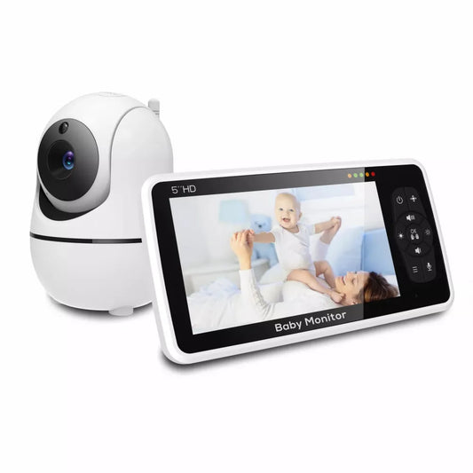 5 Inch HD Baby Monitor with Camera, Temperature Sensor & 2-Way Talk