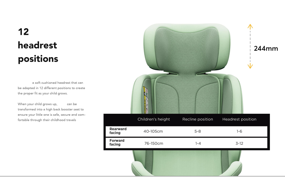 Pre-order Baby Brightness ArmorMax Pro 360° Rotating Car Seat with Slide Function – Black