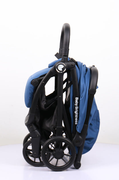Travel Pram – FlexGo Lightweight Auto Folding Stroller with Booster Seat  (Blue)