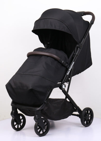 Newborn Pram & Capsule – SwiftGo Lightweight Compact Stroller with Capsule + ISOFIX Base (Black)