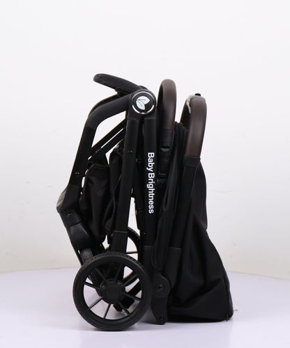 Travel Pram – SwiftGo Lightweight Stroller with Booster Seat (Black)