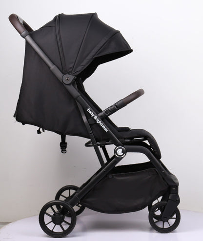 Newborn Pram & Capsule – SwiftGo Lightweight Compact Stroller with Capsule + Rotating ISOFIX Base (Black)