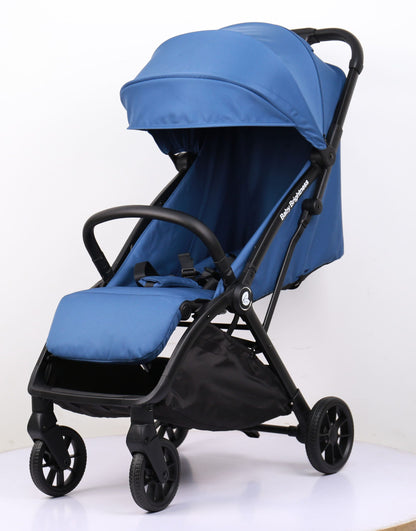 Newborn Pram & Capsule – FlexGo Auto Folding Stroller with Capsule (Blue)