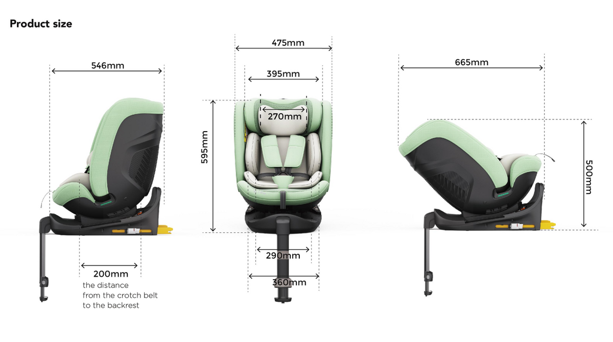 Pre-order Baby Brightness ArmorMax Pro 360° Rotating Car Seat with Slide Function – Blue