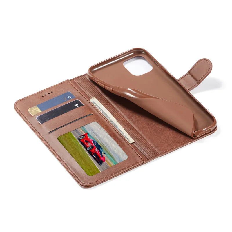 iPhone 17 Series Leather Wallet Flip Case (available in 5 colours)