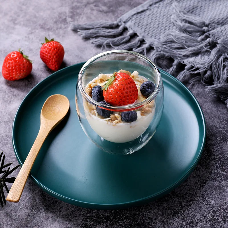 Double-Wall Glass Espresso Cup – Handmade Insulated Coffee & Tea Mug