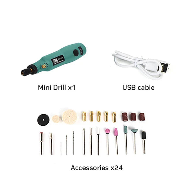 Mini Cordless Electric Drill & Grinder Set