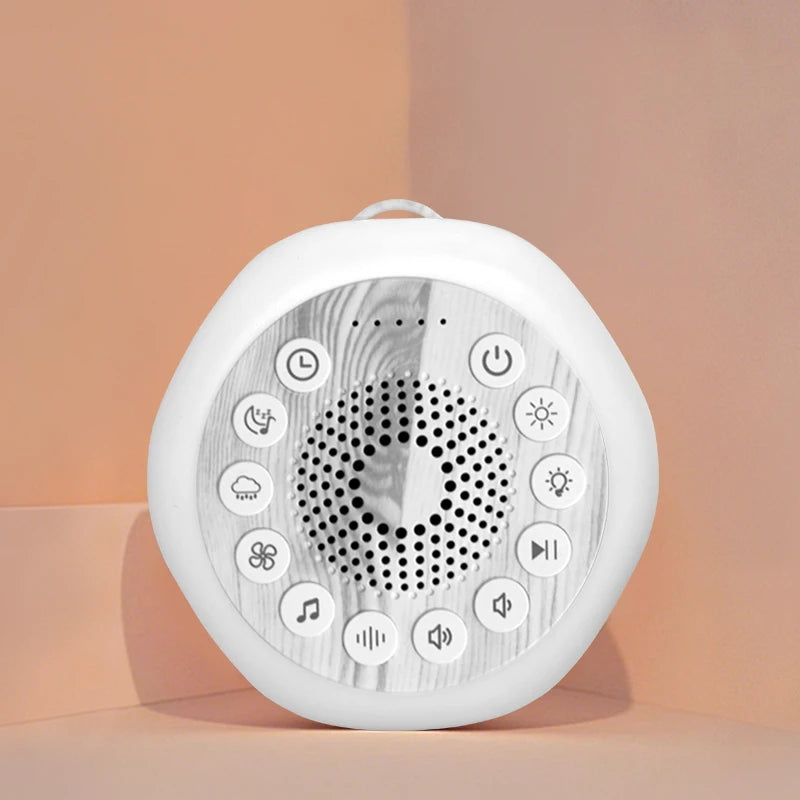 Portable White Noise Machine with Colourful Night Light & Soothing Sounds