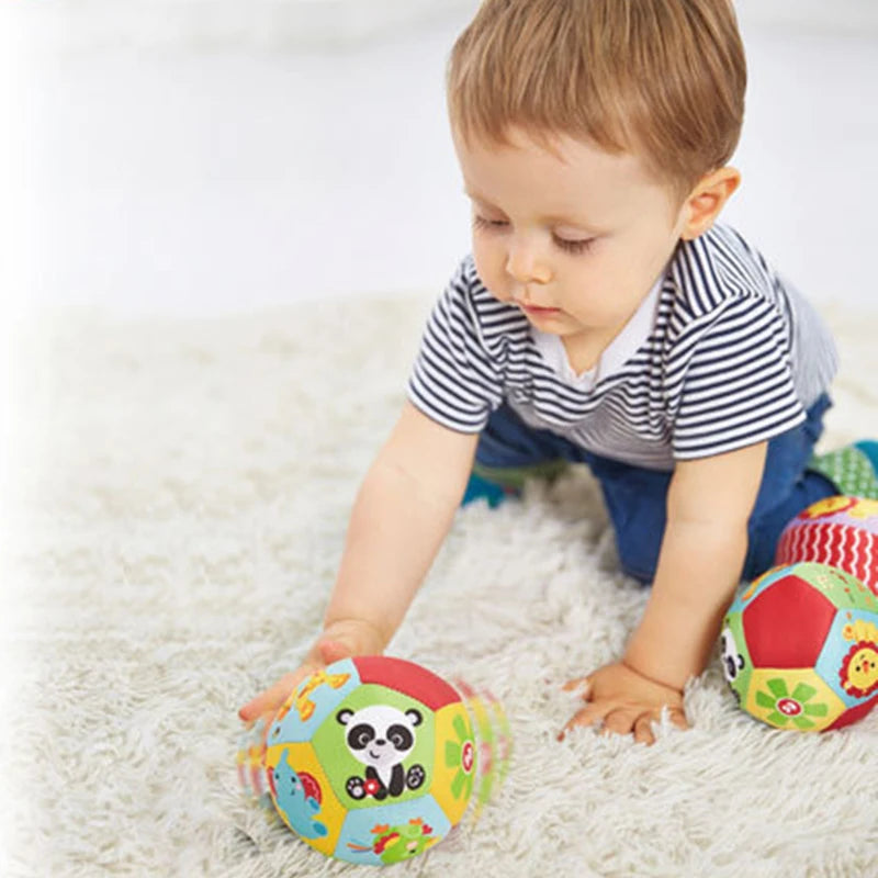 Baby Sensory Rattle Ball – Soft Plush Grasp & Activity Toy (0–12 Months)