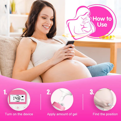 Fetal Doppler Baby Heart Monitor – LCD Display Pregnancy Heartbeat Detector