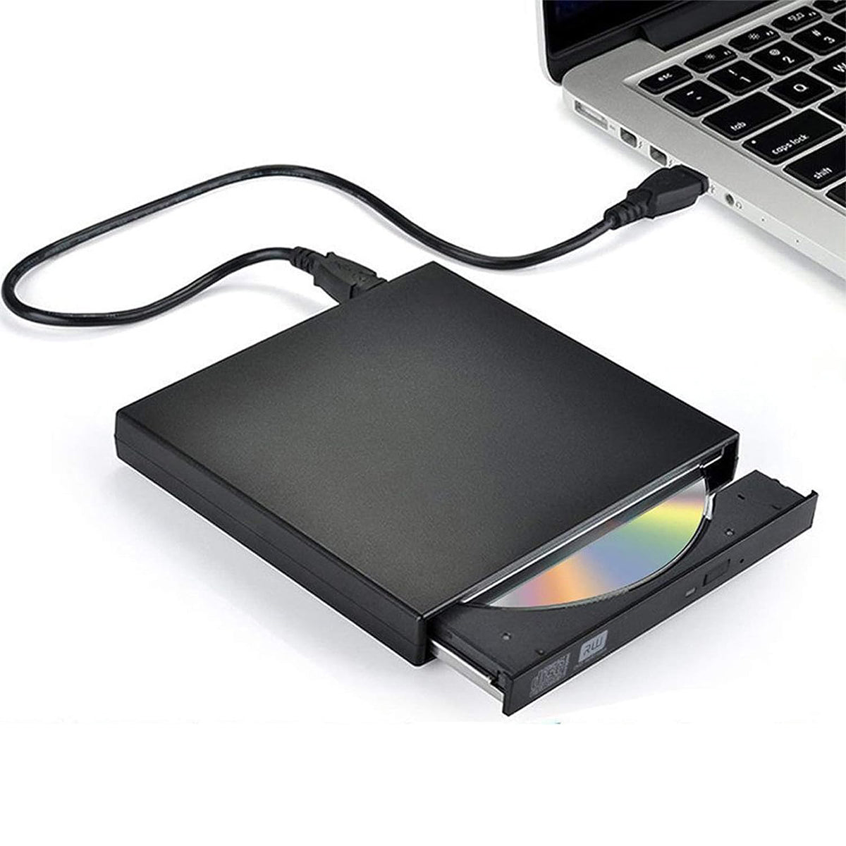 USB External CD DVD ROM Writer Burner Player Drive PC Laptop for Windows Mac - salelink.co.nz