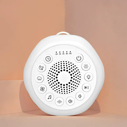 Portable White Noise Machine with Colourful Night Light & Soothing Sounds