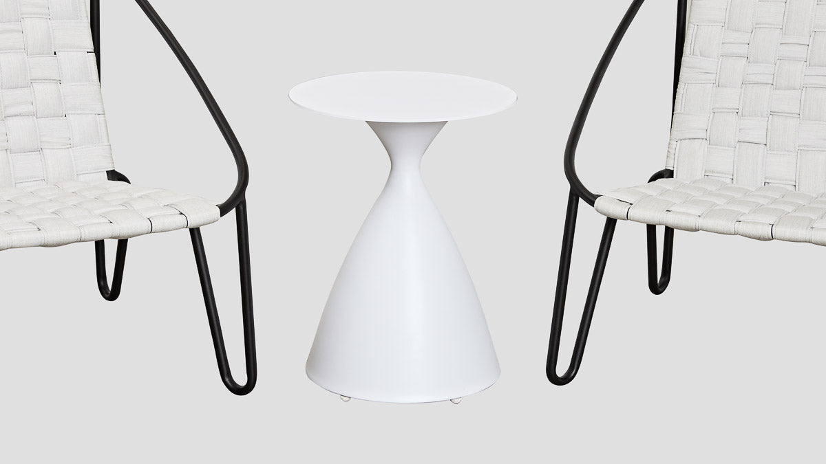 HOURGLASS ALUMINIUM SIDE TABLE