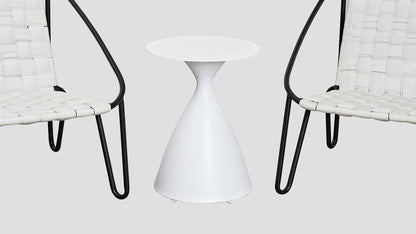 HOURGLASS ALUMINIUM SIDE TABLE