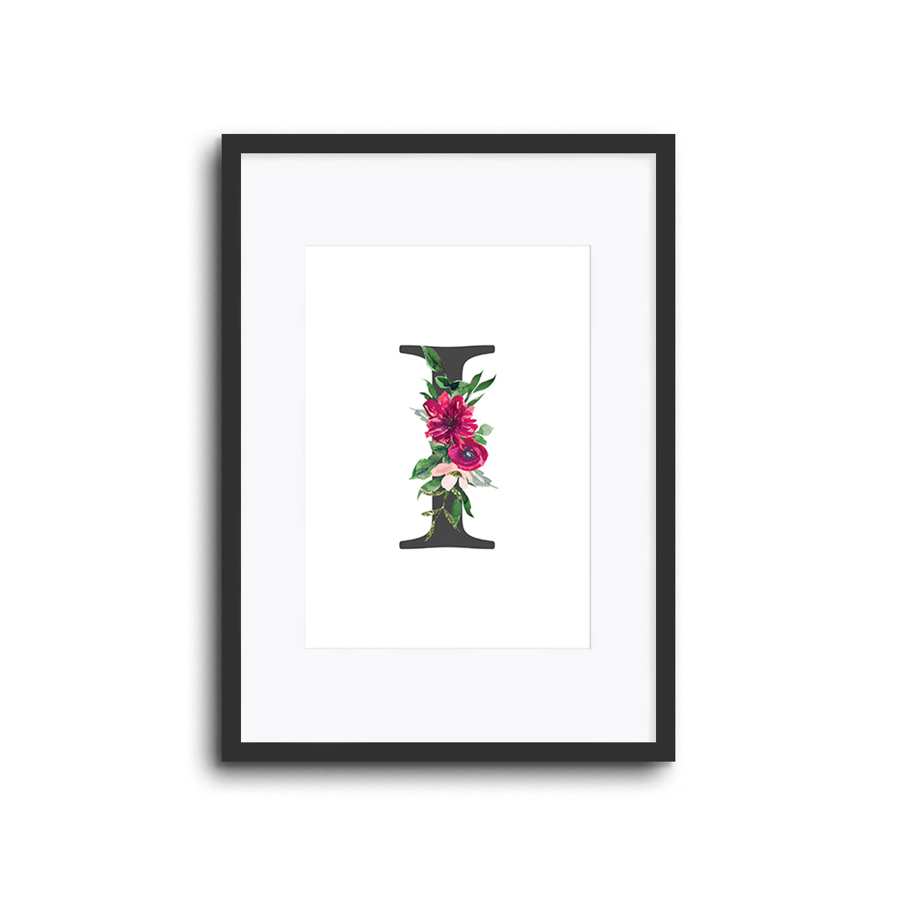 Wall Print |  Floral Initials