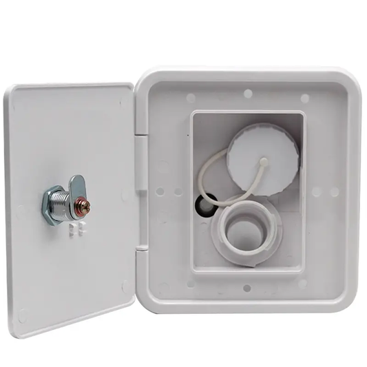 RV Gravity Water Inlet Hatch White Caravan Accessories Parts - salelink.co.nz