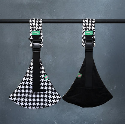 Houndstooth & Black Toddler Tote | Reversible Carrier
