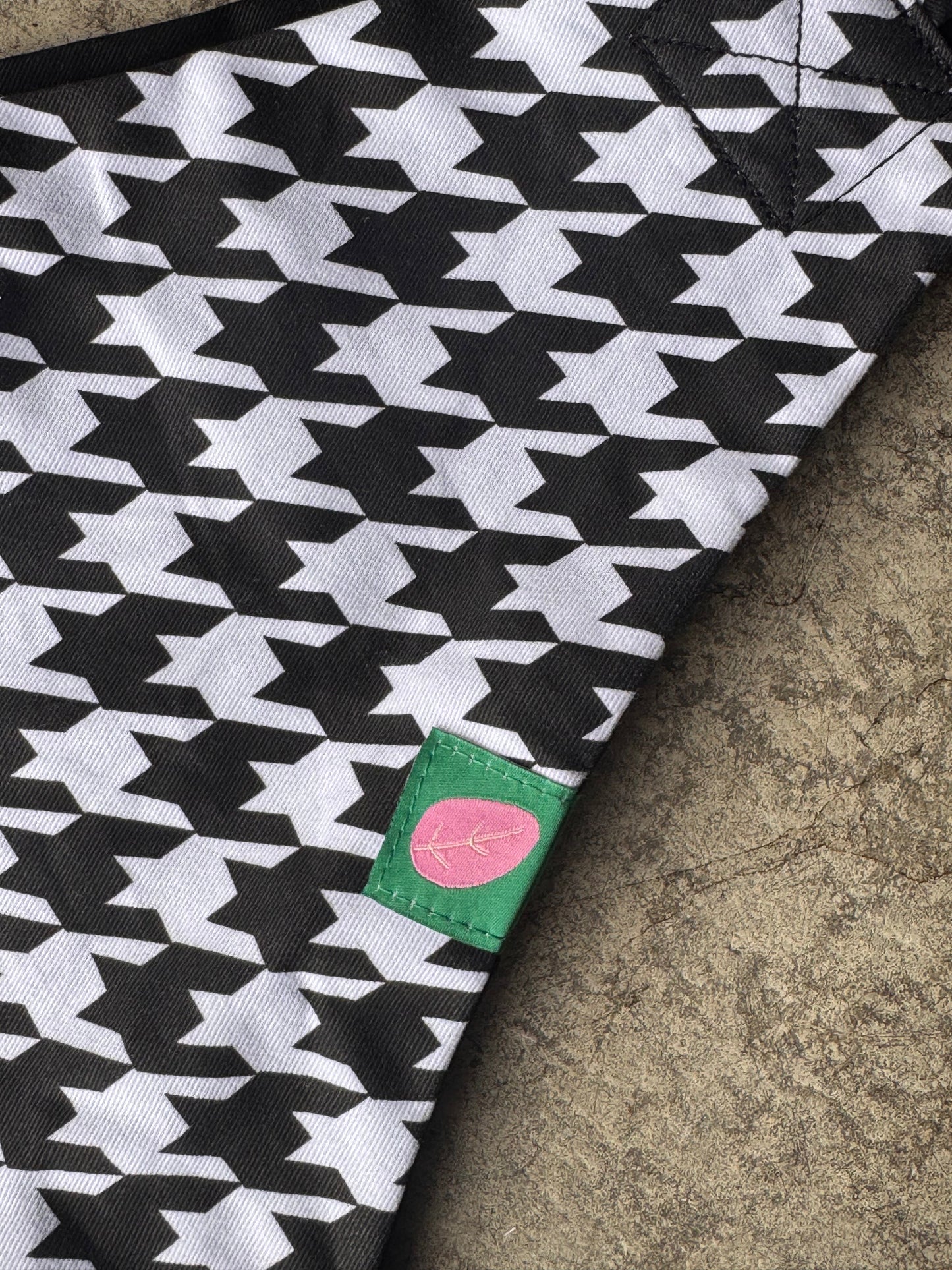 Houndstooth & Black Toddler Tote | Reversible Carrier