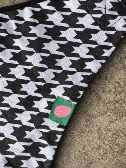 Houndstooth & Black Toddler Tote | Reversible Carrier