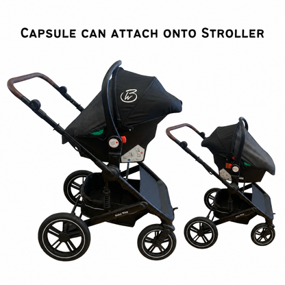Preorder - Supra Sapphire Bundle - 4in1 Stroller Buggy + Bassinet + Capsule with ISOFIX Base Combo with 360 GoldSpin Rotating Convertible Car Seat