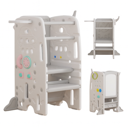 Deluxe Multi-Function Toddler Learning Tower Step Stool with Activity Centre