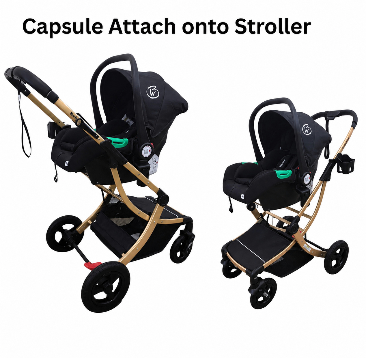 Preorder - Legacy Gold 4 in 1 Travel System Bundle - Stroller + Bassinet + Capsule + Isofix Base + 360 Rotating Car Seat