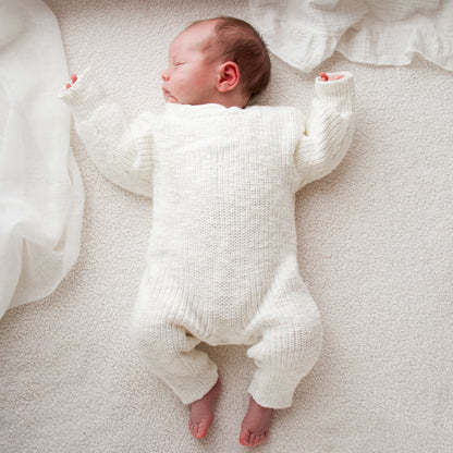 Classic chunky knit romper - Snow