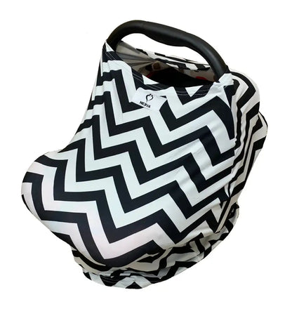 Neeva 4 in 1 Infant Capsules Cover (White-Black Zig Zag) - Babyonline
