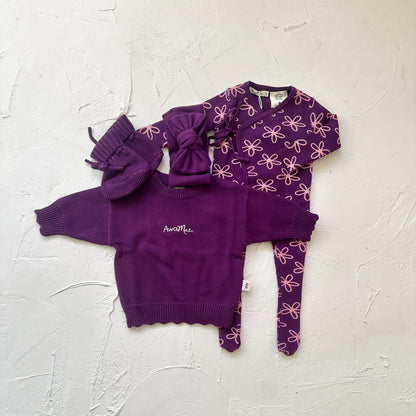 Cotton Jumper - Plum