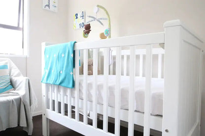 Brolly Sheets Mattress Protector for Cot - Fitted & Quilted - WHITE - Babyonline