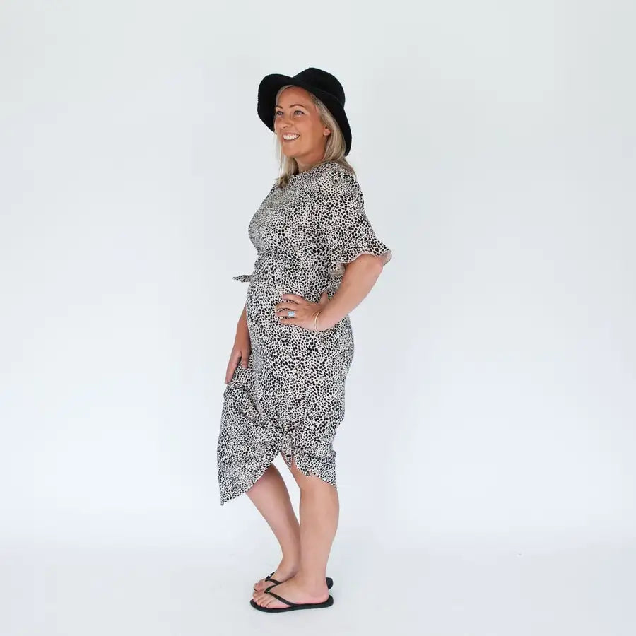 Milkbar Breastfeeding Zaria Dress | Snow Leopard - Babyonline